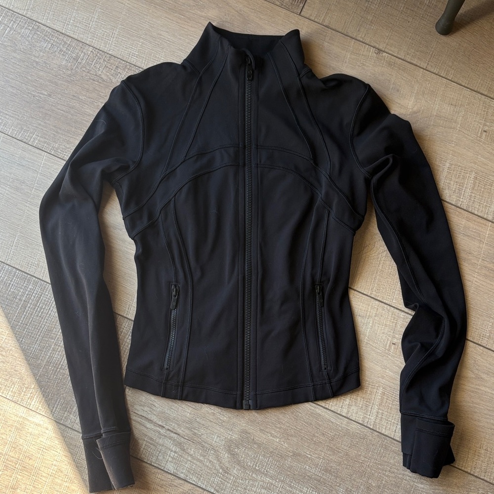lululemon Black Bomber Jacket size 0